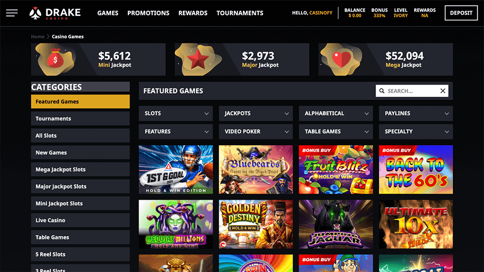 Drake Casino screenshot 2
